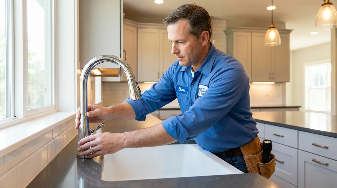 Kitchen faucet installation by Johns Plumbing LLC in Donna